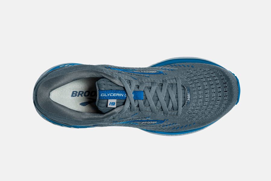 Brooks Glycerin GTS 19 Road Running Shoes Mens Grey/Blue 360715-CJT